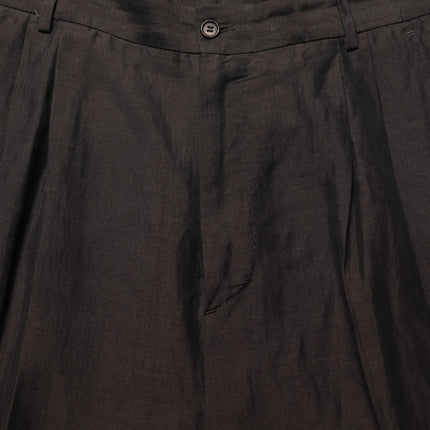 Dolce & Gabbana Brown Linen Straight Men Dress Trouser Pants