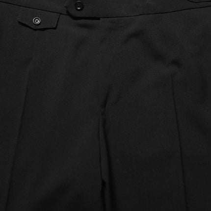Dolce & Gabbana Black Tapered Leg Men Dress Trouser Pants
