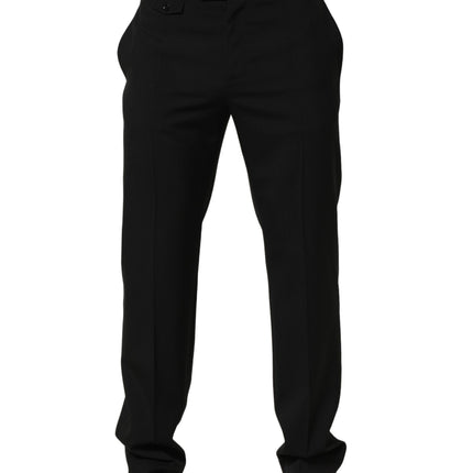 Dolce & Gabbana Black Tapered Leg Men Dress Trouser Pants