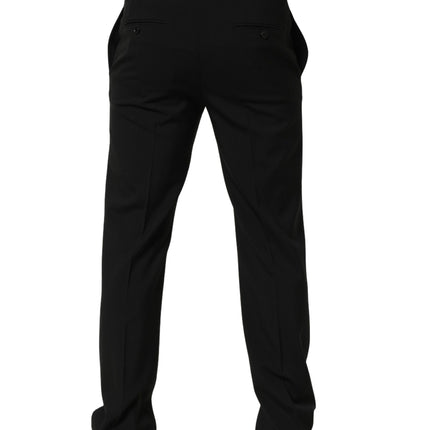 Dolce & Gabbana Black Tapered Leg Men Dress Trouser Pants