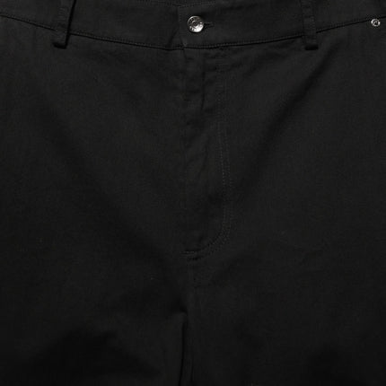 Dolce & Gabbana Black Mid Waist Straight Men Trouser Pants
