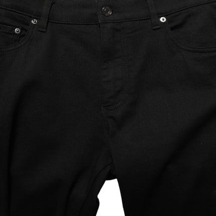 Dolce & Gabbana Black Cotton Stretch Skinny Men Denim Jeans