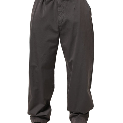 Dolce & Gabbana Dark Gray MidWaist Straight Men Trouser Pants