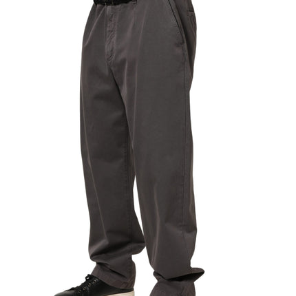 Dolce & Gabbana Dark Gray MidWaist Straight Men Trouser Pants