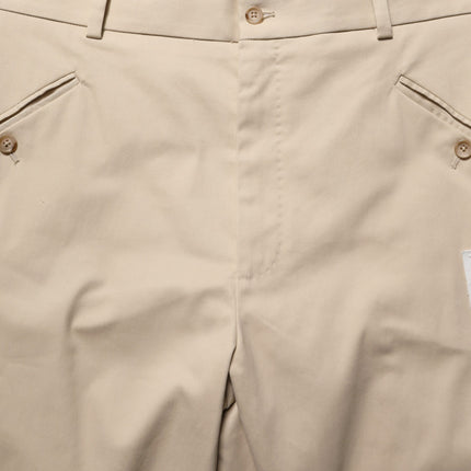 Dolce & Gabbana Beige Re-Editon Mid Waist Tapered Men Pants