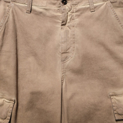 Dolce & Gabbana Brown Mid Waist Cargo Straight Trouser Pants