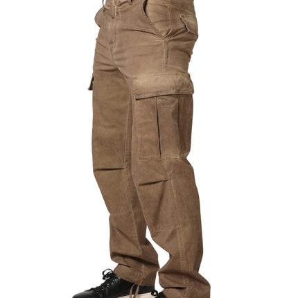 Dolce & Gabbana Brown Mid Waist Cargo Straight Trouser Pants