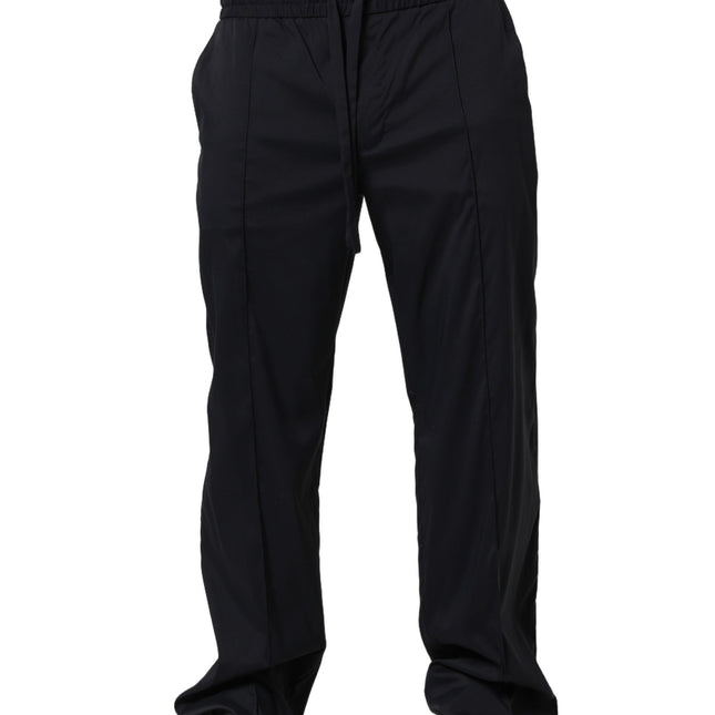 Dolce & Gabbana Black Nylon Straight Jogger Sweatpants Pants