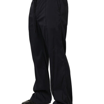 Dolce & Gabbana Black Nylon Straight Jogger Sweatpants Pants