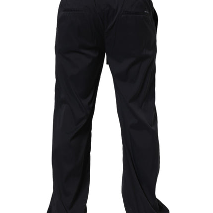 Dolce & Gabbana Black Nylon Straight Jogger Sweatpants Pants