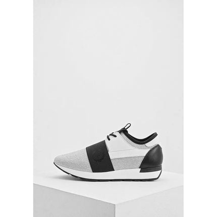 Pollini Blue Polyamide Athletic Sneakers Pollini