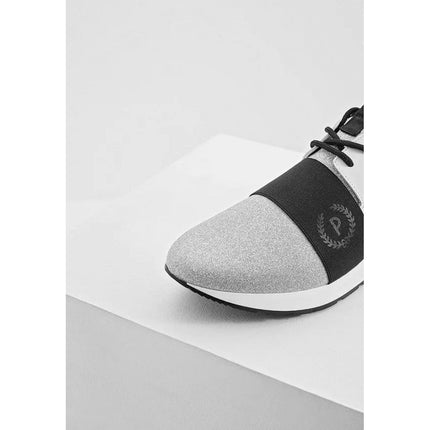 Pollini Blue Polyamide Athletic Sneakers Pollini