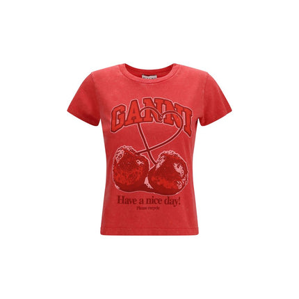 Ganni Multicolor Cotton T-Shirt