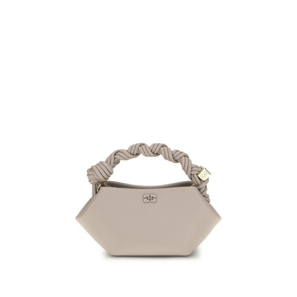 Ganni Gray Recycled Leather Handbag