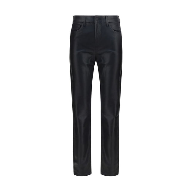 L'Agence Black Leather Pants