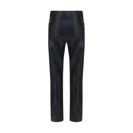 L'Agence Black Leather Pants