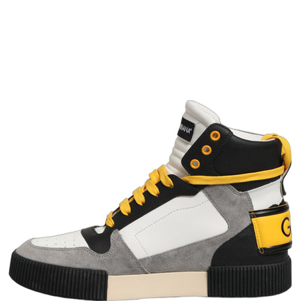 Dolce & Gabbana Multicolor Leather High Top Sneakers Shoes