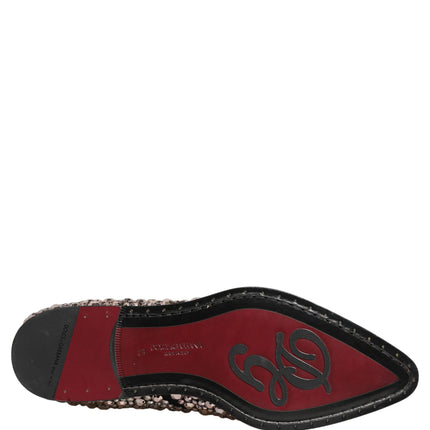 Dolce & Gabbana Silver Embellished Chelsea Ankle Boots Shoes