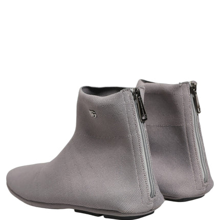 Dolce & Gabbana Gray Stretch Mesh Men Ankle Boots Shoes