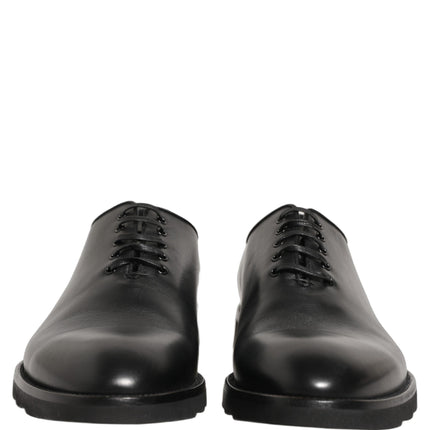 Dolce & Gabbana Black Leather Men Oxford Dress Formal Shoes