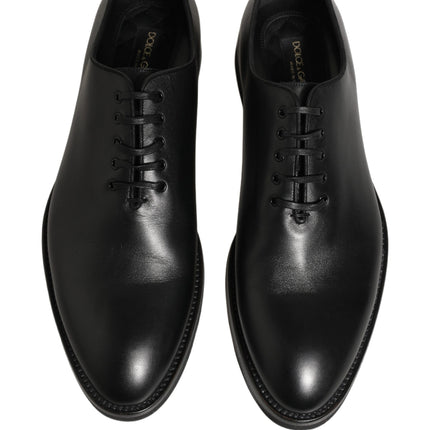 Dolce & Gabbana Black Leather Men Oxford Dress Formal Shoes