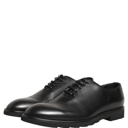 Dolce & Gabbana Black Leather Men Oxford Dress Formal Shoes
