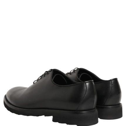 Dolce & Gabbana Black Leather Men Oxford Dress Formal Shoes