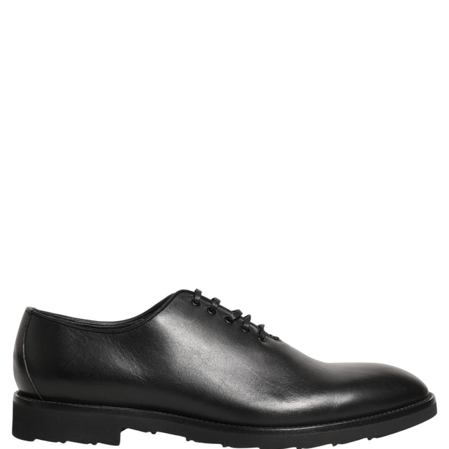 Dolce & Gabbana Black Leather Men Oxford Dress Formal Shoes