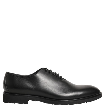 Dolce & Gabbana Black Leather Men Oxford Dress Formal Shoes