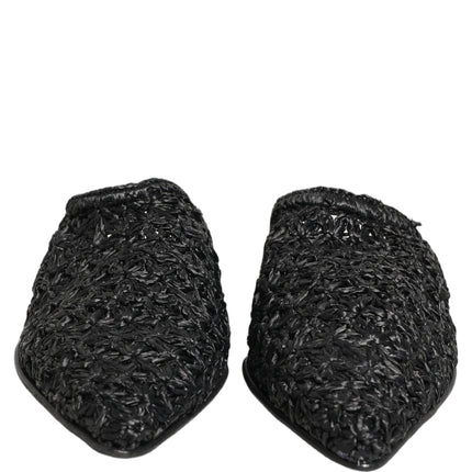 Dolce & Gabbana Black Mules Slides Slippers Men Flats Shoes