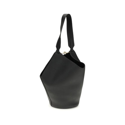 Khaite Black Calf Leather Bos Taurus Shoulder Bag