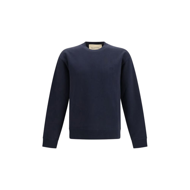 Valentino Blue Cotton Sweatshirt