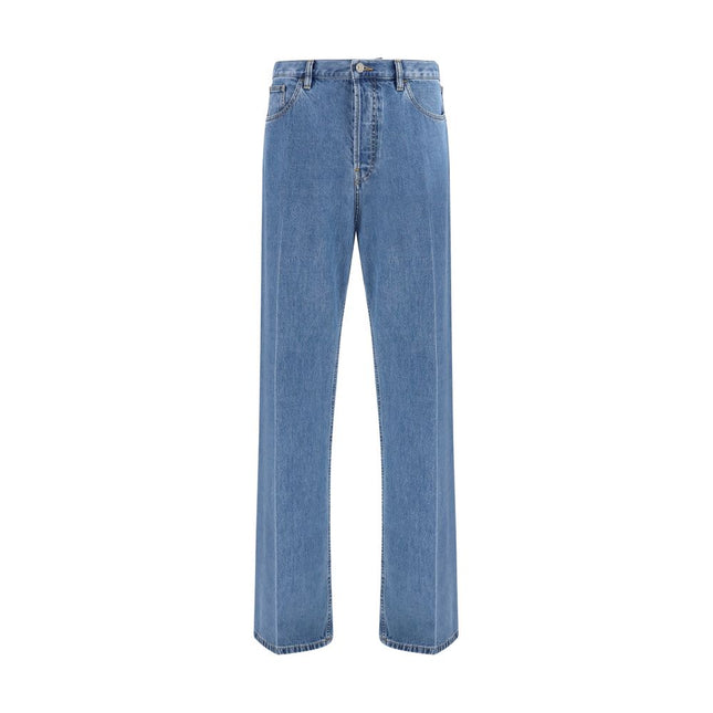 Valentino Blue Cotton Straight-Leg Jeans