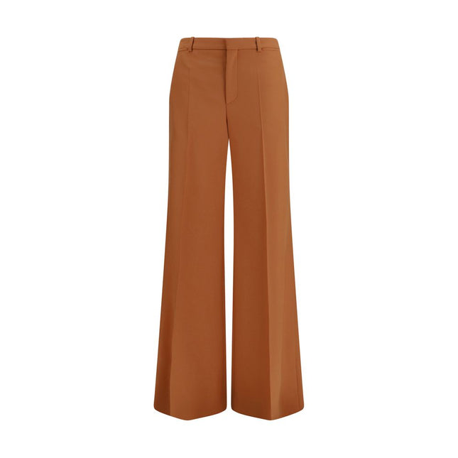 Chloé Orange Cotton Flared Pants