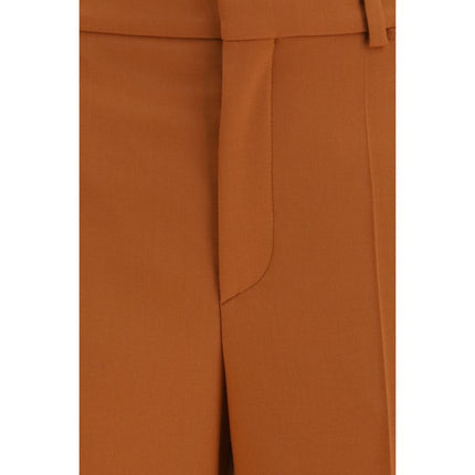 Chloé Orange Cotton Flared Pants