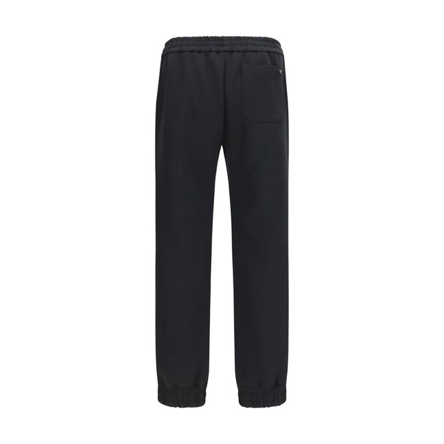 Valentino Garavani Black Cotton Joggers (Workout Pants) Valentino Garavani
