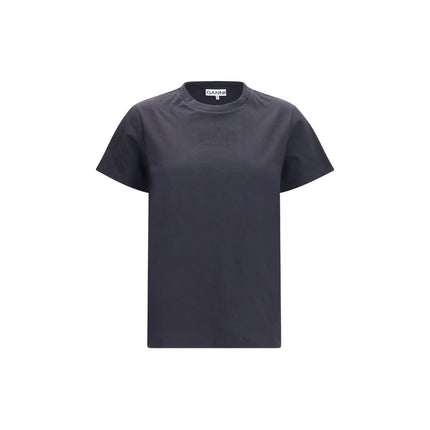 Ganni Black Cotton T-Shirt