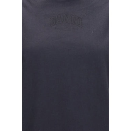 Ganni Black Cotton T-Shirt