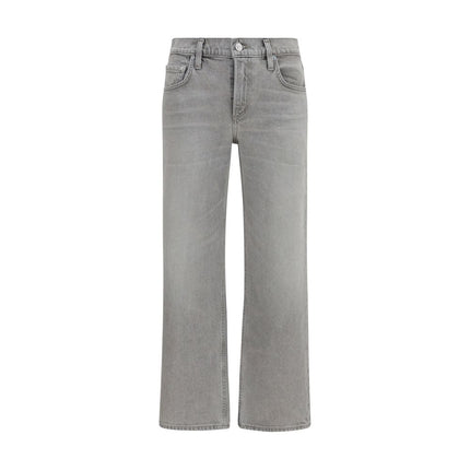 Citizens of Humanity Gray Cotton Straight-Leg Jeans