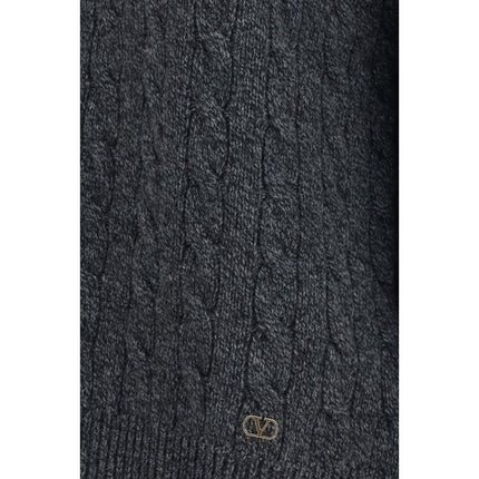 Valentino Gray Wool Oves Aries Sweatshirt