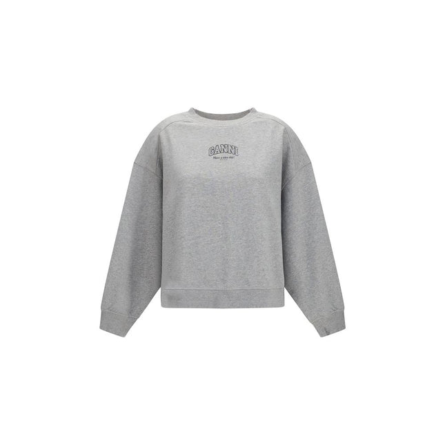 Ganni Gray Cotton Sweatshirt