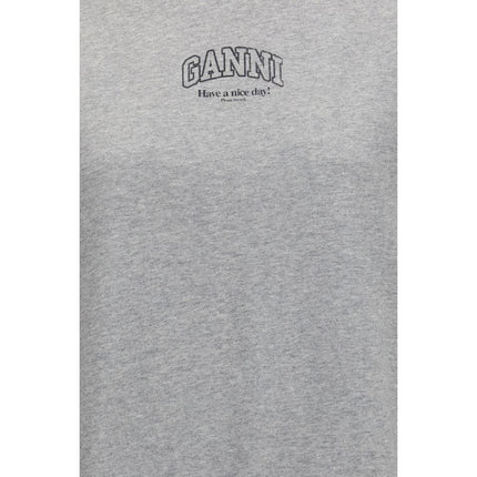 Ganni Gray Cotton Sweatshirt