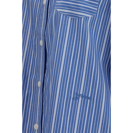 Ganni Blue Cotton Pattern Shirt
