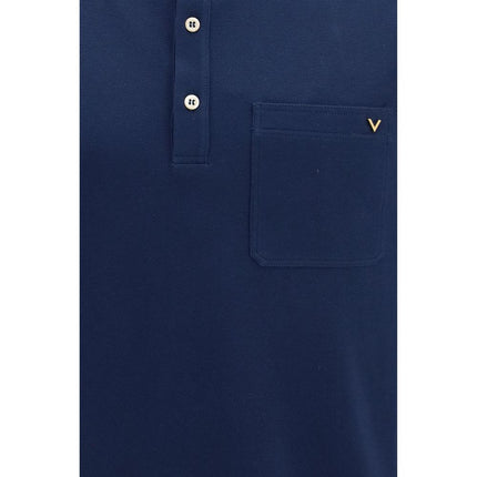 Valentino Blue Cotton Polo Shirt