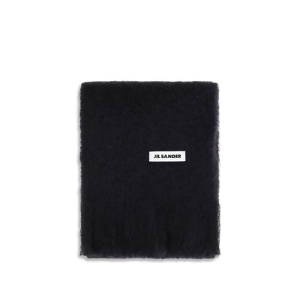 Jil Sander Black Wool Oves Aries Scarf