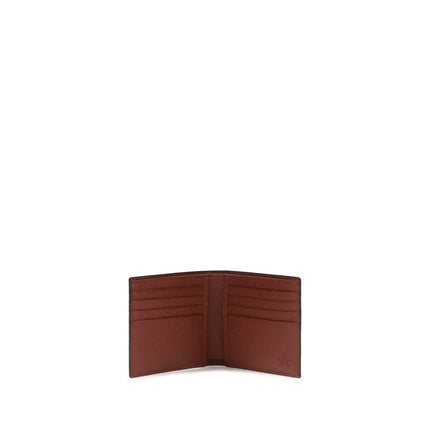 Valentino Garavani Bordeaux Calf Leather Bos Taurus Wallet