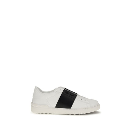 Valentino Garavani White Calf Leather Bos Taurus Low Top Sneakers