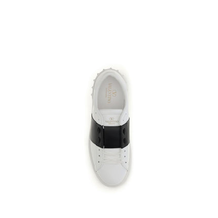 Valentino Garavani White Calf Leather Bos Taurus Low Top Sneakers
