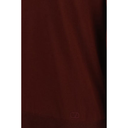 Valentino Bordeaux Wool Oves Aries Polo Shirt