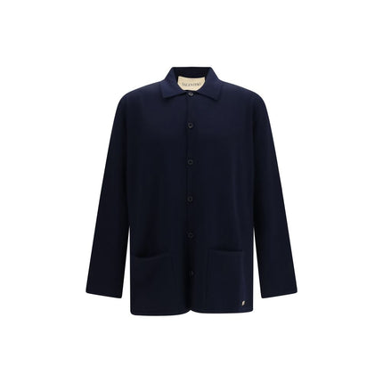 Valentino Blue Wool Oves Aries Cardigan